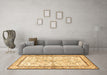 Machine Washable Persian Brown Traditional Rug in a Living Room,, wshtr4648brn