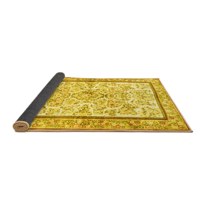 Sideview of Persian Yellow Traditional Rug, tr4648yw
