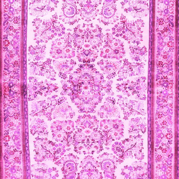 Machine Washable Persian Pink Traditional Rug, wshtr4648pnk