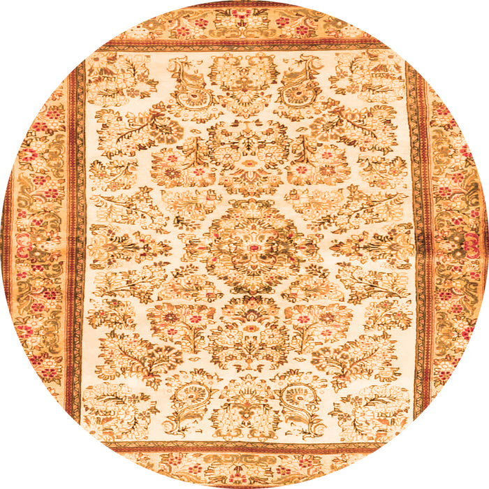 Square Persian Orange Traditional Rug, tr4648org
