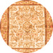 Square Persian Orange Traditional Rug, tr4648org