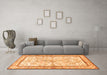 Machine Washable Persian Orange Traditional Area Rugs in a Living Room, wshtr4648org