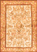 Serging Thickness of Machine Washable Persian Orange Traditional Area Rugs, wshtr4648org