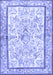 Machine Washable Persian Blue Traditional Rug, wshtr4648blu