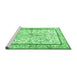 Sideview of Machine Washable Persian Emerald Green Traditional Area Rugs, wshtr4648emgrn