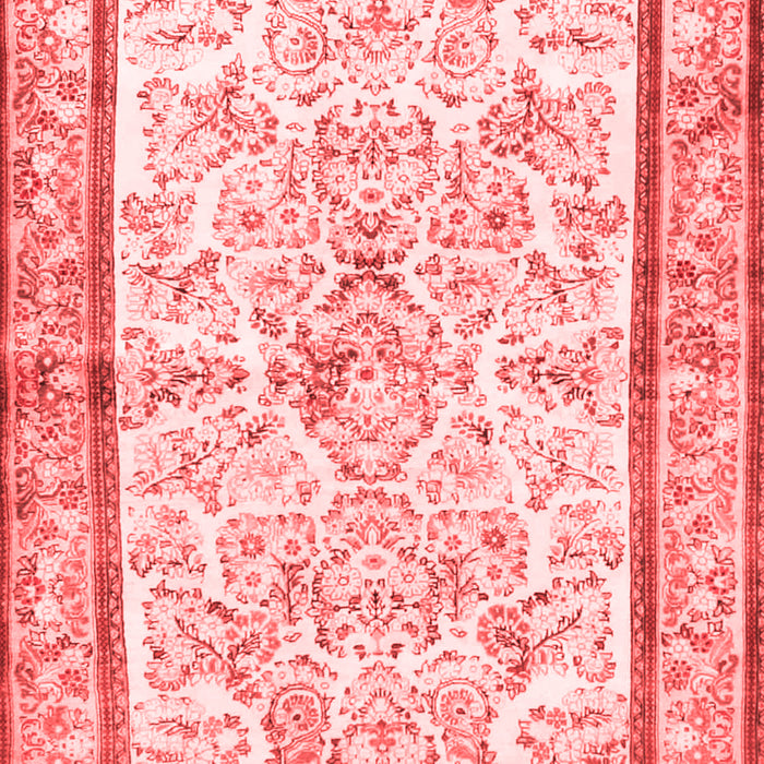 Machine Washable Persian Red Traditional Rug, wshtr4648red