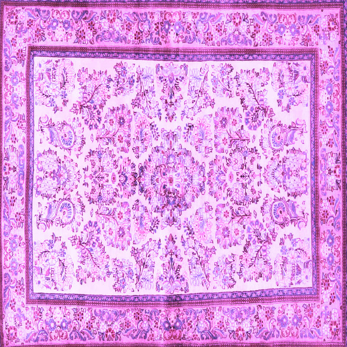 Square Persian Purple Traditional Rug, tr4648pur