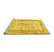 Sideview of Machine Washable Persian Yellow Traditional Rug, wshtr4648yw