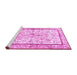 Sideview of Machine Washable Persian Pink Traditional Rug, wshtr4648pnk