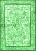 Machine Washable Persian Emerald Green Traditional Area Rugs, wshtr4648emgrn