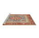 Sideview of Machine Washable Traditional Red Rug, wshtr4649