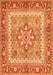 Serging Thickness of Machine Washable Persian Orange Traditional Area Rugs, wshtr4649org