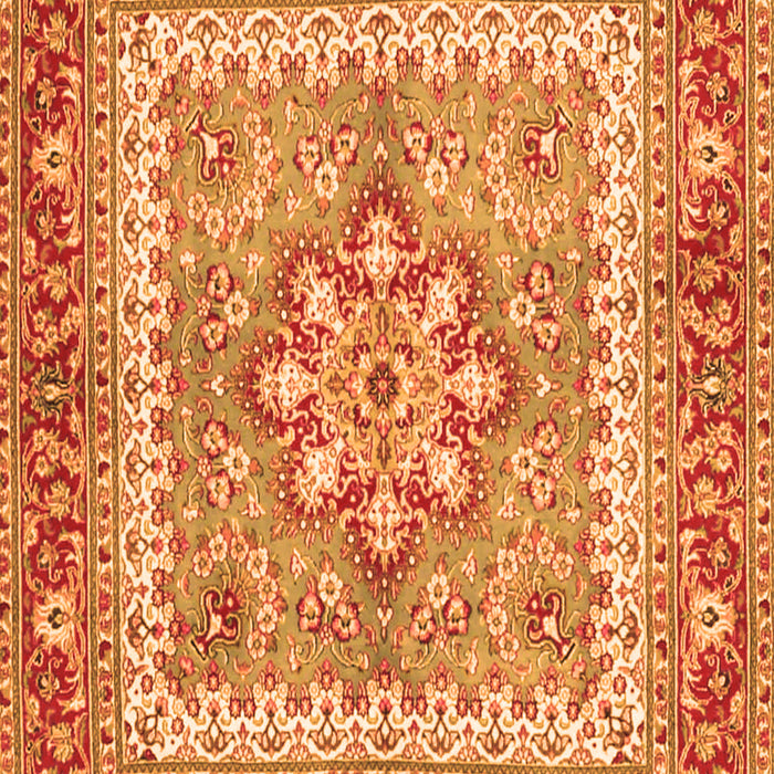 Serging Thickness of Machine Washable Persian Orange Traditional Area Rugs, wshtr4649org