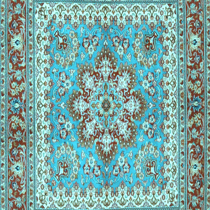 Machine Washable Persian Light Blue Traditional Rug, wshtr4649lblu