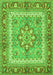 Serging Thickness of Machine Washable Persian Green Traditional Area Rugs, wshtr4649grn