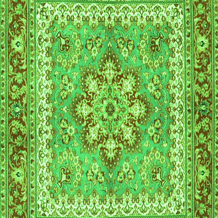 Serging Thickness of Machine Washable Persian Green Traditional Area Rugs, wshtr4649grn