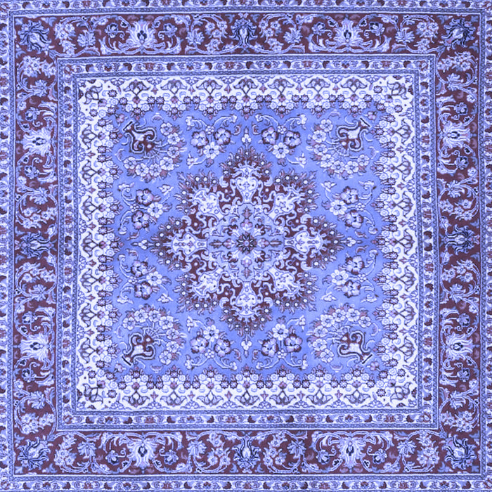 Square Persian Blue Traditional Rug, tr4649blu