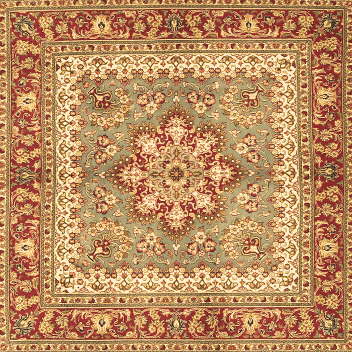 Square Machine Washable Persian Brown Traditional Rug, wshtr4649brn