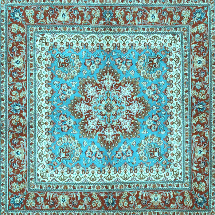 Square Persian Light Blue Traditional Rug, tr4649lblu
