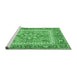 Sideview of Machine Washable Persian Emerald Green Traditional Area Rugs, wshtr4649emgrn