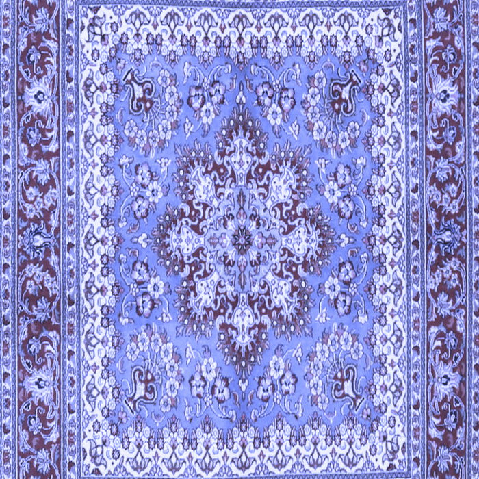 Machine Washable Persian Blue Traditional Rug, wshtr4649blu