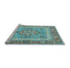 Sideview of Machine Washable Persian Light Blue Traditional Rug, wshtr4649lblu