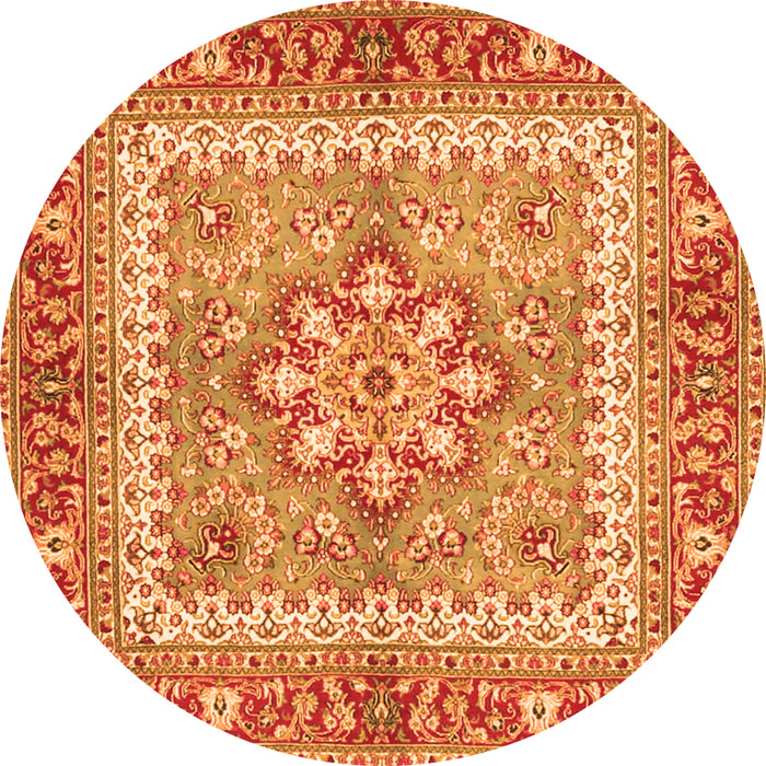 Square Persian Orange Traditional Rug, tr4649org
