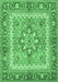 Machine Washable Persian Emerald Green Traditional Area Rugs, wshtr4649emgrn