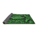 Sideview of Medallion Emerald Green French Rug, tr464emgrn