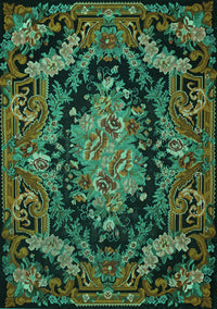 Medallion Turquoise French Rug, tr464turq