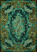 Medallion Turquoise French Rug, tr464turq