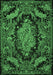 Medallion Emerald Green French Rug, tr464emgrn