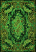 Medallion Green French Rug, tr464grn