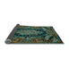 Sideview of Medallion Light Blue French Rug, tr464lblu