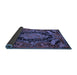 Sideview of Medallion Blue French Rug, tr464blu