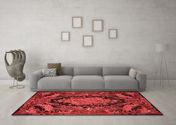 French Red Washable Rugs