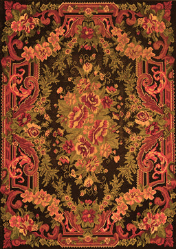 Medallion Orange French Rug, tr464org