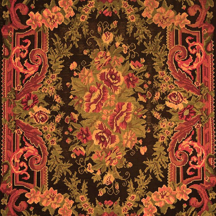 Medallion Orange French Rug, tr464org
