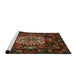 Sideview of Machine Washable Traditional Red Rug, wshtr465