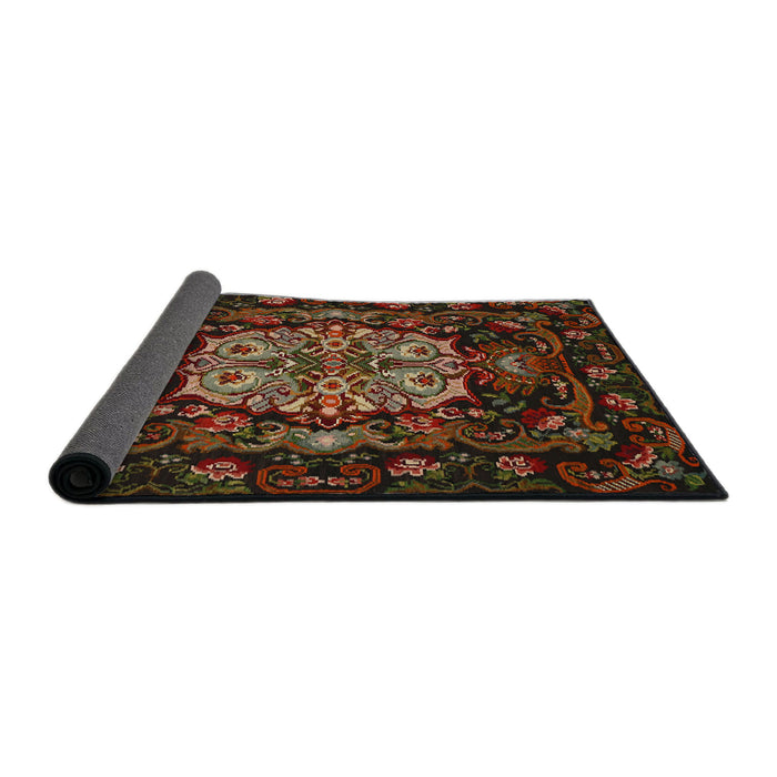 Sideview of Traditional Red Medallion Rug, tr465
