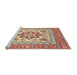 Sideview of Machine Washable Traditional Brown Rug, wshtr4650