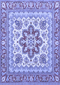 Medallion Blue Traditional Rug, tr4650blu