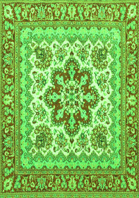 Medallion Green Traditional Rug, tr4650grn