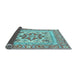 Sideview of Medallion Light Blue Traditional Rug, tr4650lblu
