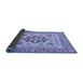 Sideview of Medallion Blue Traditional Rug, tr4650blu