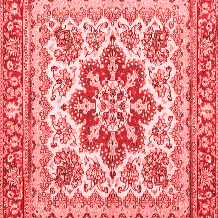 Machine Washable Medallion Red Traditional Rug, wshtr4650red