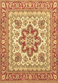 Medallion Brown Traditional Rug, tr4650brn