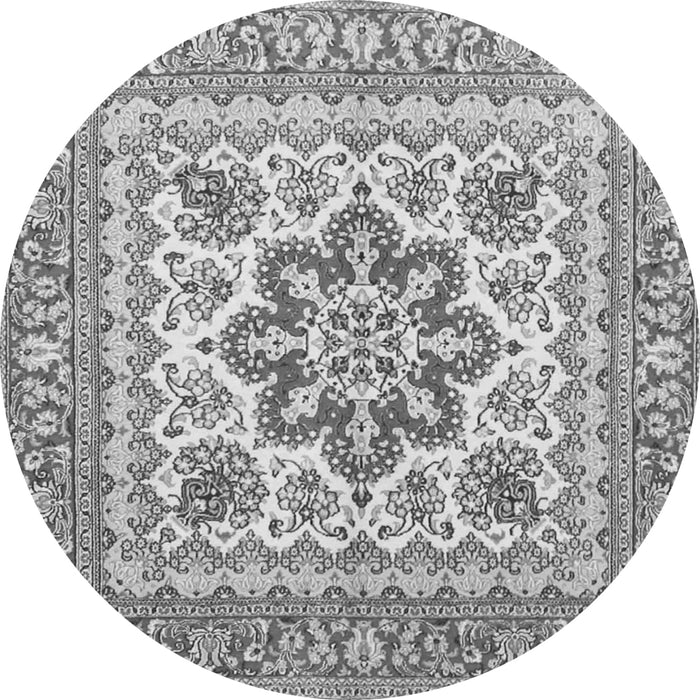 Square Medallion Gray Traditional Rug, tr4650gry