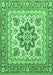 Machine Washable Medallion Emerald Green Traditional Area Rugs, wshtr4650emgrn