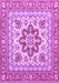 Machine Washable Medallion Purple Traditional Area Rugs, wshtr4650pur